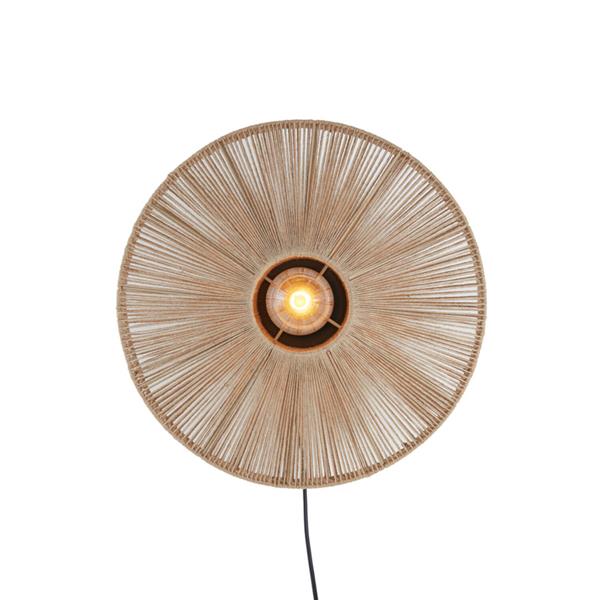 Grote foto wandlamp 43x43 cm lyra naturel mat zwart huis en inrichting eettafels
