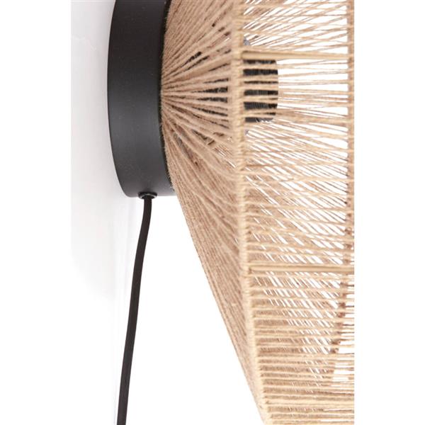 Grote foto wandlamp 43x43 cm lyra naturel mat zwart huis en inrichting eettafels