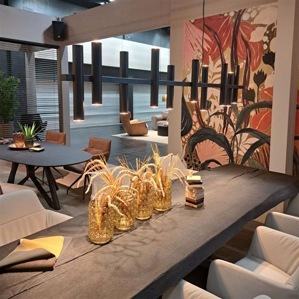 Grote foto stelvio hanglamp 190cm 10 buizen 14 lichts huis en inrichting eettafels