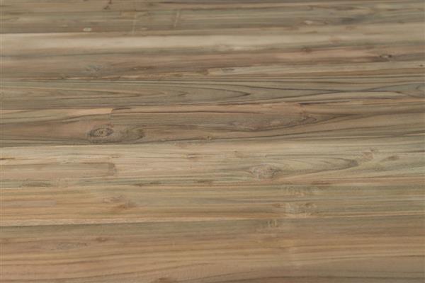 Grote foto eettafel semi rustiek teakhout 240x100x76 cm naturel teakhout metaal huis en inrichting eettafels