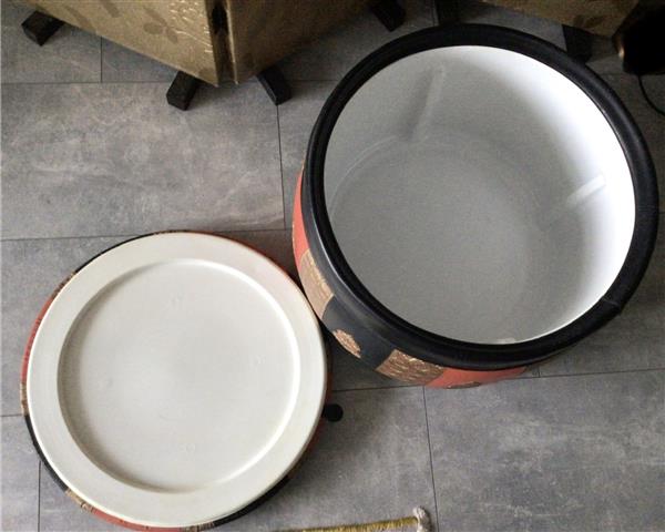 Grote foto vintage poef naaibox huis en inrichting woningdecoratie