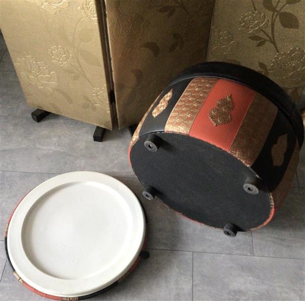 Grote foto vintage poef naaibox huis en inrichting woningdecoratie