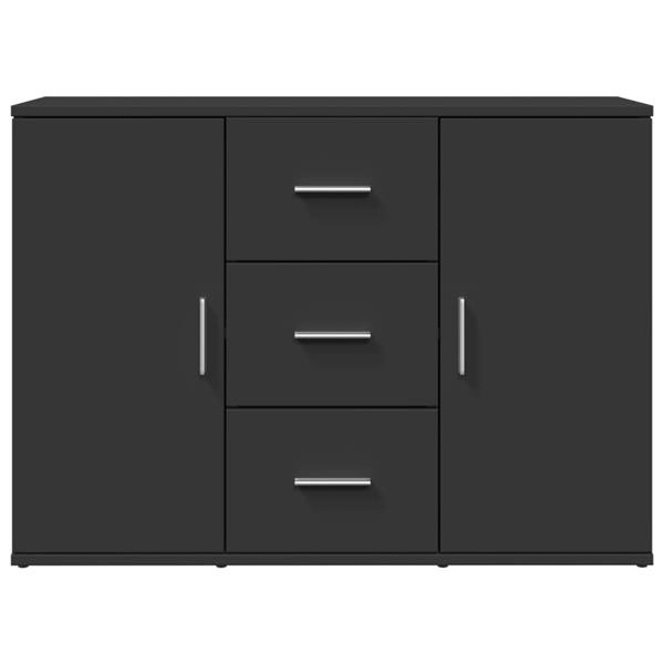 Grote foto vidaxl dressoir 90 5x29 5x65 cm bewerkt hout zwart huis en inrichting overige