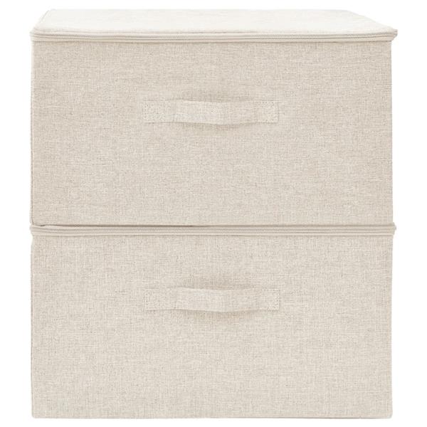 Grote foto vidaxl opbergboxen 2 st 43x34x23 cm stof cr mekleurig doe het zelf en verbouw materialen en producten
