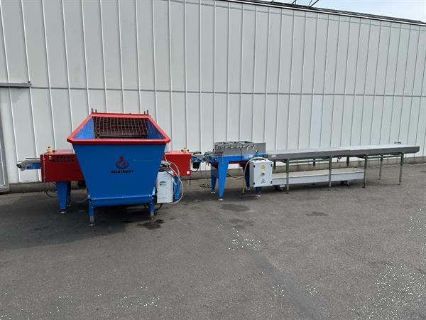 Grote foto urbinati rp1 sjabloonvuller voor het vullen van potten met waterstation en 2 rollenbanen agrarisch tuinbouw