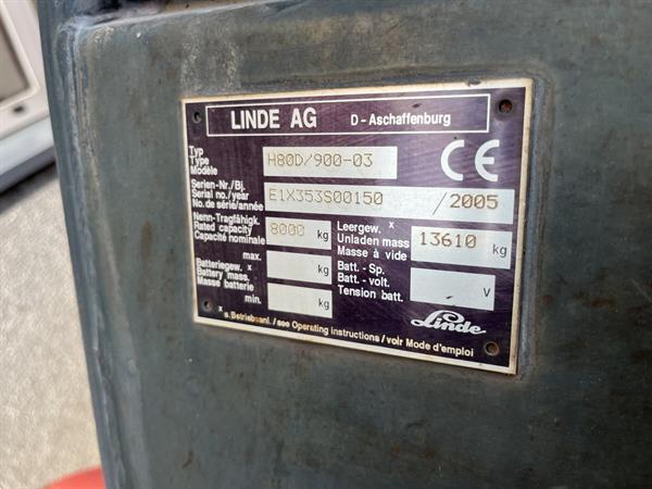 Grote foto heftruck linde h80d 900 03 duplo sideshift vorkversteller deutz diesel agrarisch heftrucks