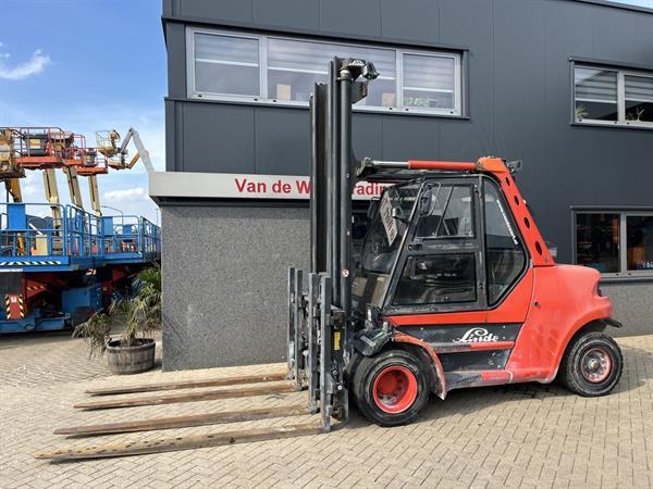 Grote foto heftruck linde h80d 900 03 duplo sideshift vorkversteller deutz diesel agrarisch heftrucks