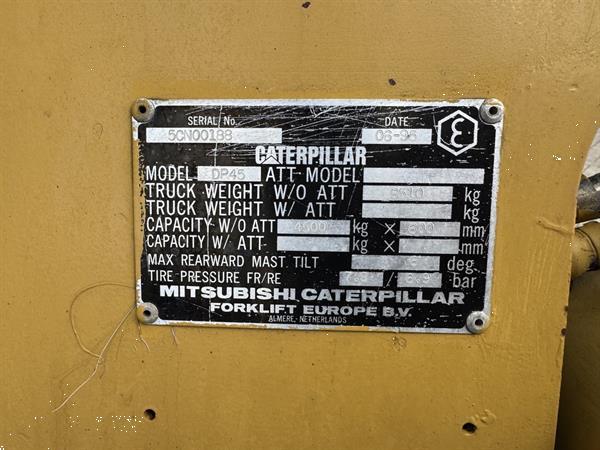 Grote foto caterpillar dp45 duplo 370 3e functie mitsubishi diesel agrarisch heftrucks