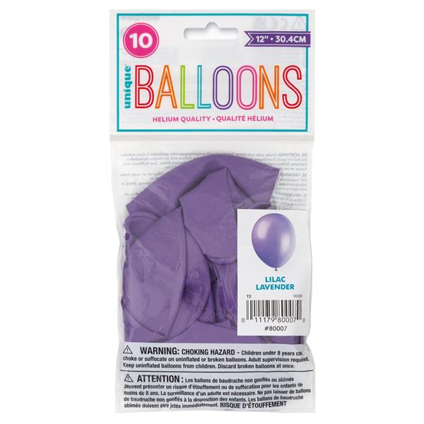 Grote foto 12 premium latex balloons 10ct lilac lavender verzamelen overige verzamelingen