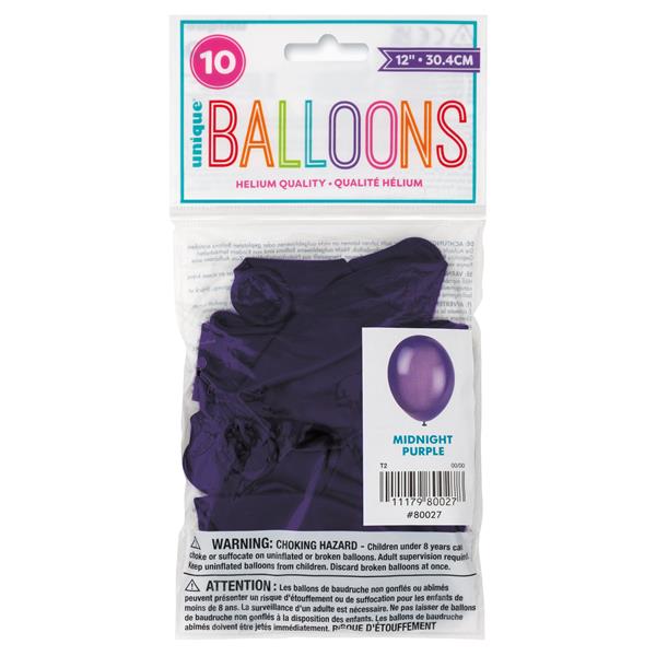 Grote foto 12 premium latex balloons 10ct midnight purple verzamelen overige verzamelingen