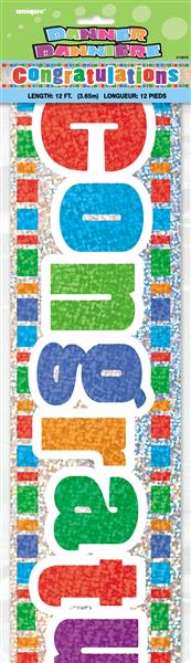 Grote foto congratulations prism banner 12 ft verzamelen overige verzamelingen