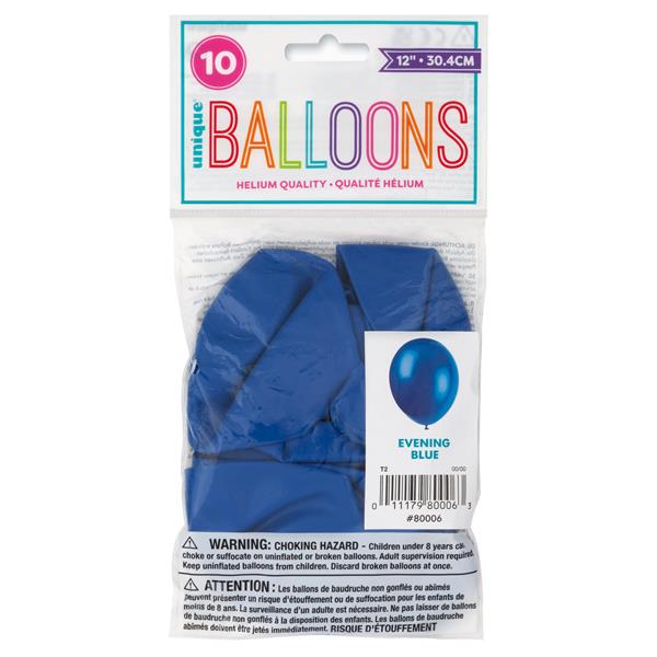 Grote foto 12 premium latex balloons 10ct evening blue verzamelen overige verzamelingen
