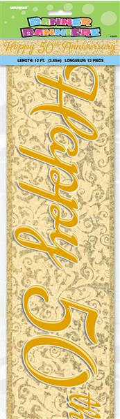 Grote foto 50th gold anniversary prism banner 12 ft verzamelen overige verzamelingen