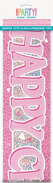 Grote foto pink christening prism banner 12 ft verzamelen overige verzamelingen