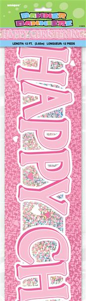 Grote foto pink christening prism banner 12 ft verzamelen overige verzamelingen