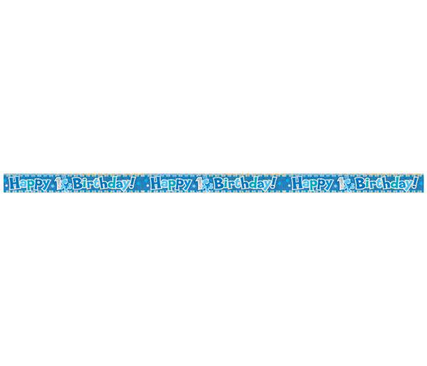 Grote foto happy 1st birthday blue prism banner 12 ft verzamelen overige verzamelingen