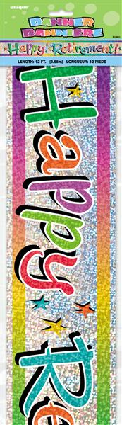 Grote foto happy retirement prism banner 12 ft verzamelen overige verzamelingen