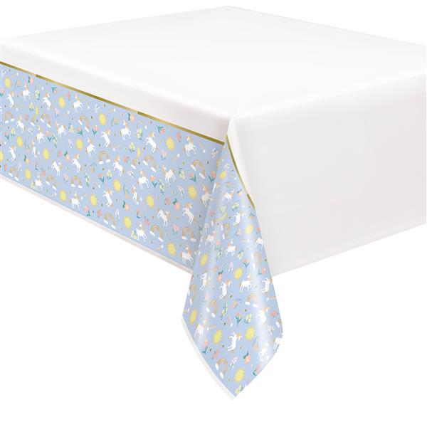 Grote foto dainty unicorn rectangular plastic table cover 54 x 84 verzamelen overige verzamelingen