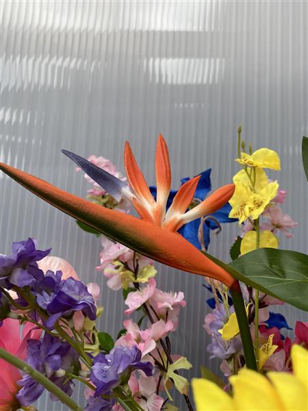 Grote foto luxe veldboeket kunst zijdenbloemen kleurrijk huis en inrichting woningdecoratie