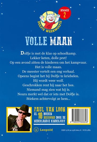 Grote foto volle maan dolfje weerwolfje 2 boeken jeugd 13 jaar en ouder