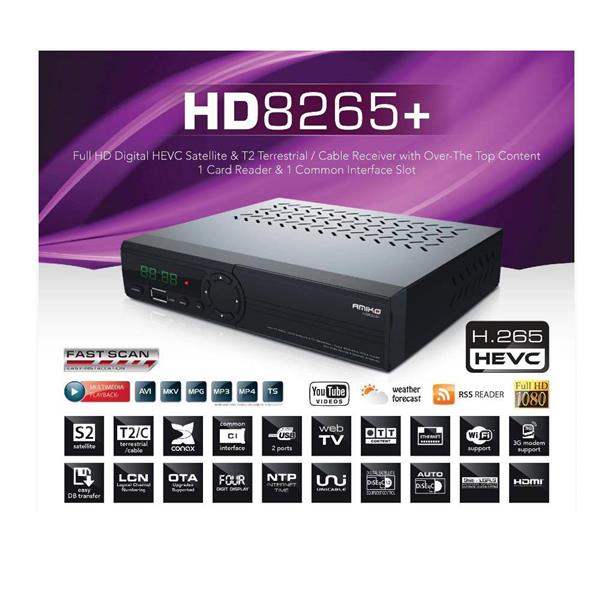 Grote foto amiko hd 8265 combo telecommunicatie zenders en ontvangers