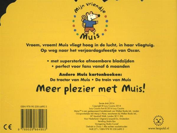 Grote foto het vliegtuig van muis een muis kartonboek boeken jeugd 13 jaar en ouder