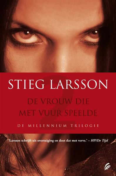 Grote foto de vrouw die met vuur speelde boeken thrillers