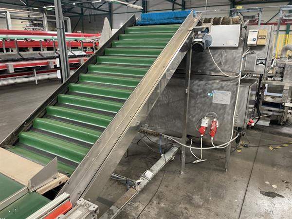 Grote foto newtec 2014a afweegmachine met elevator en zakkenvulmachine voor appels agrarisch tuinbouw