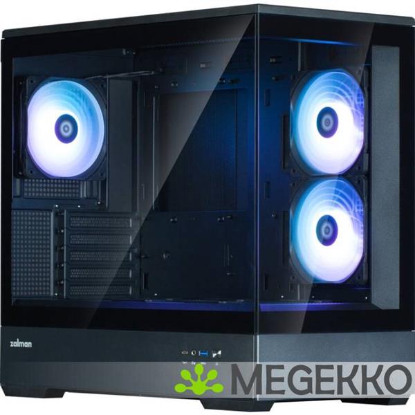 Grote foto zalman p30 black v2 mini tower zwart computers en software behuizingen en kasten