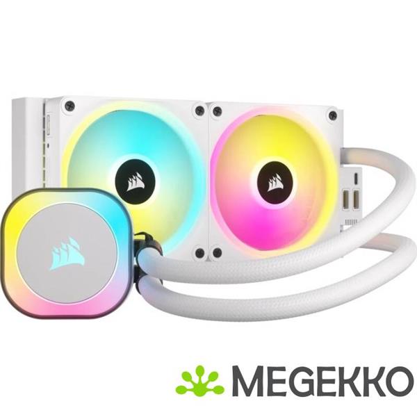 Grote foto corsair icue link h100i rgb white computers en software overige computers en software