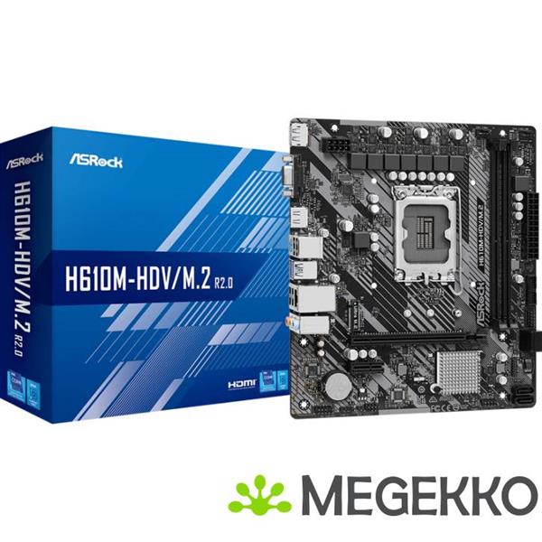 Grote foto asrock h610m hdv m.2 r2.0 computers en software moederborden