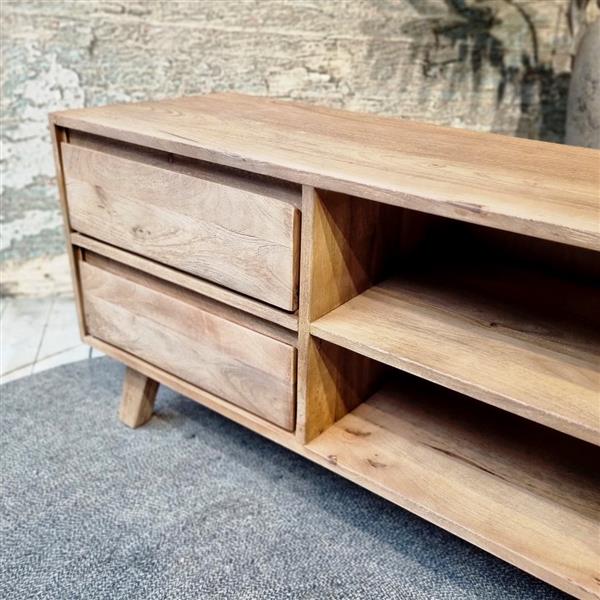 Grote foto tv meubel bibi mangohout 150x60x40 cm huis en inrichting eettafels