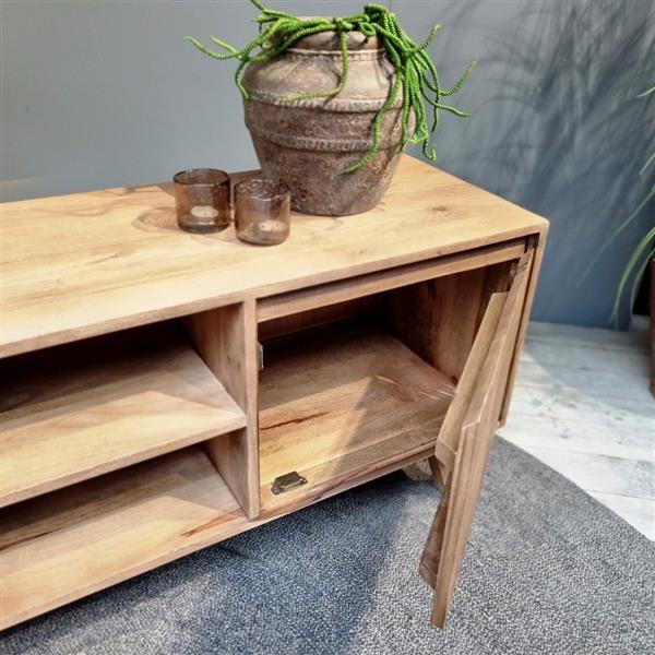 Grote foto tv meubel bibi mangohout 150x60x40 cm huis en inrichting eettafels