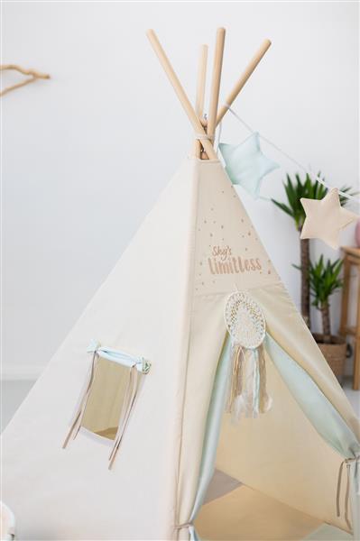 Grote foto set xxl tipi tent pastel square met accessoires set xxl tipi tent speelmat 3 kussens speelgoed kinderen en baby overige