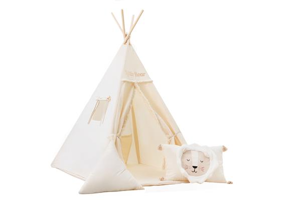 Grote foto tipi tent little roar met accessoires tipi tent speelmat en 2 kussens kinderen en baby overige