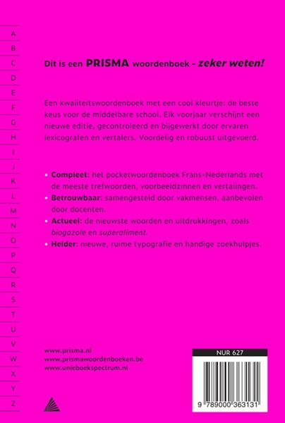 Grote foto prisma pocketwoordenboek frans nederlands fluo roz boeken woordenboeken