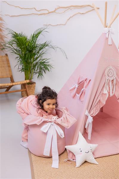Grote foto set xxl tipi tent ms. bow met accessoires xxl set tipi tent speelmat 3 kussens speelgoedmand kinderen en baby overige