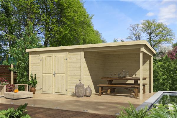 Grote foto blokhut met overkapping kjeld 550x250 tuin en terras tuinhuisjes en blokhutten