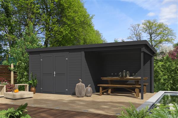 Grote foto blokhut met overkapping kjeld 550x250 tuin en terras tuinhuisjes en blokhutten