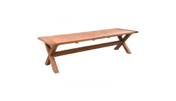 Grote foto tuin eettafel cross teakhout 300x100 cm huis en inrichting eettafels