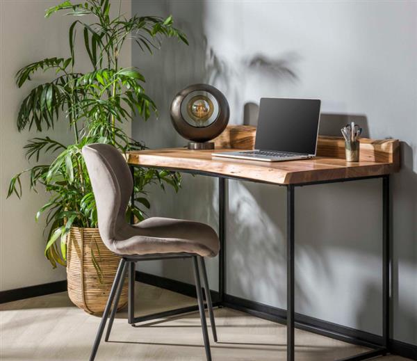 Grote foto bureau live edge massief acacia naturel 110x60 cm huis en inrichting stoelen