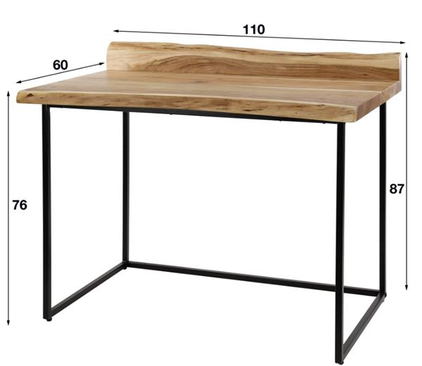 Grote foto bureau live edge massief acacia naturel 110x60 cm huis en inrichting stoelen
