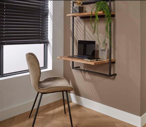 Grote foto bureau air solid massief acacia naturel huis en inrichting stoelen
