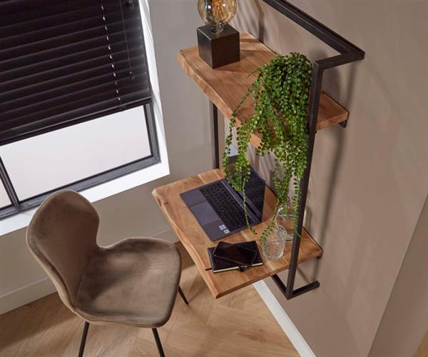 Grote foto bureau air solid massief acacia naturel huis en inrichting stoelen