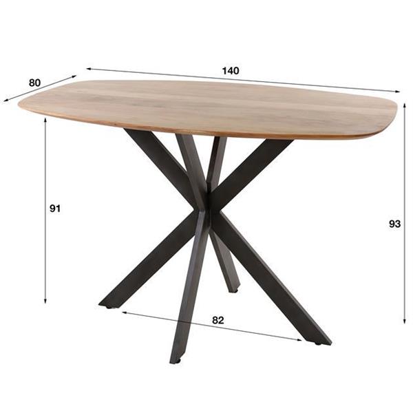 Grote foto bartafel arhus 140 cm acaciahout huis en inrichting eettafels