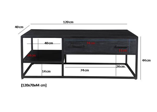 Grote foto salontafel kala 120x40x70 cm huis en inrichting eettafels