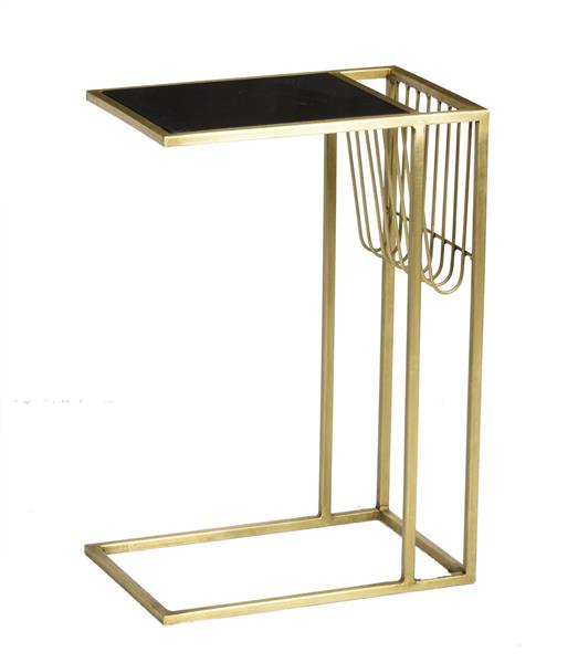 Grote foto bijzettafel slider djura marmer zwart goud huis en inrichting eettafels