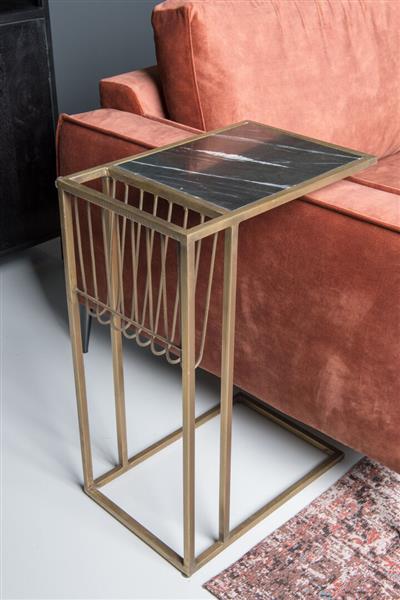 Grote foto bijzettafel slider djura marmer zwart goud huis en inrichting eettafels