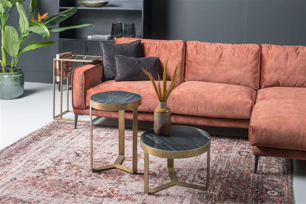 Grote foto bijzettafel slider djura marmer zwart goud huis en inrichting eettafels