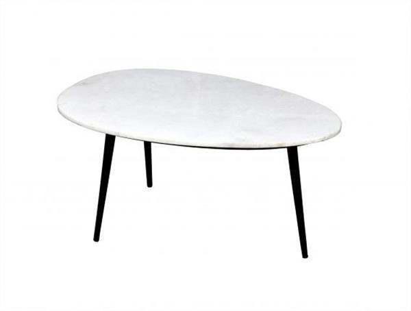 Grote foto salontafel organic marmer wit zwart 70x35x50 cm huis en inrichting eettafels